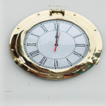 38,1 cm messingist laeva illuminaatorkell meres&otilde;iduki seinakell, vaikne analoog retro-meredekoor T&auml;iuslik aastap&auml;eva kingitus