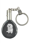 Bichon Bolognese, Bolo, Botoli, Bottolo - pendant with a photo of a dog, crystal key ring in a gift box, a unique gift by Art-Dog