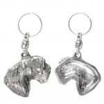 Cesky Terrier, Czech Terrier, Bohemian Terrier - Silver-plated dog pendant, handbag decoration, backpack pendant by Art-Dog brand