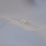 Aide 925 Sterling h&otilde;betatud 14k kullaga Korea Star &otilde;&otilde;nes&otilde;ielised tsirkoonist k&otilde;rvar&otilde;ngad Naiste peen k&otilde;ik sobivad ehted kuld