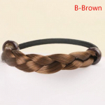 Parukas Punutud Kummipael Elastne Juuksek&ouml;is Sidumiseks Pea Juukser&otilde;ngas Parukas Pats Fikseeritud Soeng Elastne Pael Pikendus Hobusesaba Hoidja Nature Black