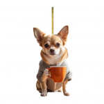 Akr&uuml;&uuml;list kutsika ripats kutsika joob teed auto kaunistuseks ripats kahepoolne 2D digitaalne n&auml;gemine