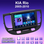 2 DIN Android autoraadio KIA Rio 2005-2010 jaoks Multimeediam&auml;ngija Peaseade Stereo GPS Navigatsioon WIFI 1+16GB 1+16GB must