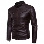 PU vabaaja nahktagi Meeste kevad-s&uuml;gismantel Mootorrattur Slim Fit Outwear Meeste Must Sinine Riietus Suures suuruses XS-3XL 3XL