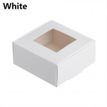 10 tk pakend l&auml;bipaistev aken kingitus pakend kommid seebikarp paberkarp Kraft pruun valge 65x65x30mm valge