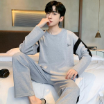 pluss suurus 5XL 6XL triibuga Vaba aeg Meeste pidžaama komplekt kevad s&uuml;gispuuvill poistele magamisriided pikkade varrukatega &ouml;&ouml;riided Pidžaama koduriided 120kg saab kanda XXL