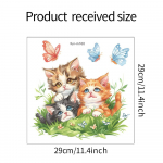 Fun-m160 Cartoon Cat Butterfly Vannitoa tualettruum kodu kaunistamise dekoratiivkleebistega 29*29CM/fun-m160