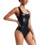 Naiste PU p&uuml;ksid Body L&auml;ikiv Camisole nahast kassi&uuml;likond &Uuml;hes t&uuml;kis k&otilde;rge l&otilde;ikega Bodyconi sukkp&uuml;ksid Jumpsuit Club Stage Pole Dance &uuml;likond S must