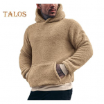 S&uuml;gis Talv Meeste Kapuutsiga Pusa Taskuga Kapuutsiga Pikkade Varrukatega &Uuml;hev&auml;rviline Fliisist Pullover Paks Soe Meeste Igap&auml;evane Vabaaja &Uuml;laosa M must