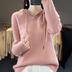 Naiste ka&scaron;miirist sviiter Qinghe ka&scaron;miir 30% ka&scaron;miir 70% vill Naiste s&uuml;gis- ja talvine ka&scaron;miirist pullover pehme ja soe XXL roosa