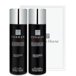 Derma House 2 types of men&rsquo;s cosmetics + packaging/whitening, blemish management, wrinkle management, elasticity, 1 set, toner + lotion + packaging gray