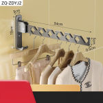 Seinale kinnitatavad 180&deg; kokkuklapitavad kuivatusrestid alumiiniumsulamist mitmeotstarbelised riidekuivatusrest r&otilde;dule Vannituppa Reguleeritav riidenagi valge