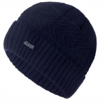 Unisex Lisa karusnaha voodriga soojad talvem&uuml;tsid Stiilne Beanie M&uuml;ts Meestele Naistele V&auml;lispordi Kootud M&uuml;ts 54cm-62cm tumesinine v&auml;rv