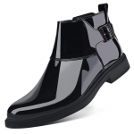 Fashion2024 Meeste lakknahast saapad Br&auml;nd Desigh Meeste Moodsaapad Pandla terava ninaga Chelsea saapad Kvaliteetsed veisenahast vabaajajalatsid 44