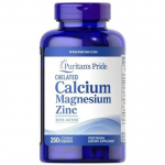 Puritan's Pride - Kelaaditud Kaltsium Magneesium Tsink 100 Caplets