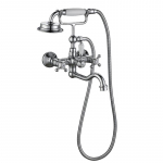 Tuqiu Harjatud Kuldne Vannitoa Vanni Segisti + K&auml;eshoitav Du&scaron;ikomplekt Kuldne Luksuslik Vanni Segistid Seinale Paigaldatav Messing