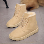Naiste Uued Talvised Lumisaapad Daamide Paelad Soojad Kingad Platvorm Karusnahk Suur Suurus Lamedad Kingad Libisemiskindlad Pahkluusaapad Zapatos Botas 40 beige