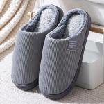 S&uuml;gis/talv Kodused puuvillased sussid: Soe, libisemiskindel, vaikne, pl&uuml;&uuml;si meestele ja naistele 42-43 shoe size