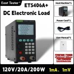 East Tester ET5406A+/ET5407A+ 200W 120V 180V 20A 30A Programmeeritav DC Elektrooniline Koormustester 1mV/1mA Akutester CC/CV jaoks