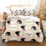 3D Prindiga Mafalda Voodipesukomplekt Tekikott Voodikomplekt Tekikate Padjap&uuml;&uuml;r Tekk king Queen Suurus Poisid T&auml;iskasvanud Voodipesukomplekt 70x133cm 2pcs beige