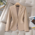 Naiste s&uuml;gis- ja talvestiilis bleiser Kvaliteetne professionaalne pidulik mantel 4XL khaki