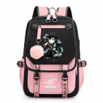 Muster Seljakott Street Cool Anime Seljakott Suure Mahutavusega T&otilde;mblukuga USB Seljakott Reisikott roosa