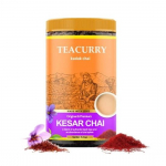 TEACURRY Kesar Chai (100 grammi, 50 tassi) - Saffron Chai Assami musta teega &ndash; 100% looduslik maitsestatud tee ehtsa safraniga