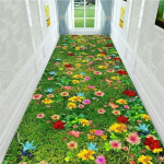 WTEMPO 3D Taim Esik Pikk Vaip Pastoraalne Vaibad Koridor P&otilde;randamatt Pehme Vahek&auml;igu trepid Libisemisvastane W160*H200CM