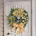 40 cm Artificial Christmas Wreath, 15.75 inch Xmas Door Wedding Garden Outside Backdrop with