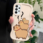 V&auml;rvitud mustriga Big Wave Edge pehmest silikoonmaterjalist Macaron telefoni&uuml;mbris, p&otilde;rutuskindel kaitsev kummist korpus Samsung Xiaomi Poco Redmi jaoks Samsung A16 roosa