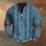 Meeste Retro Casual gradienttr&uuml;kiga kampsun L