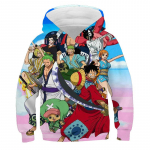 One Piece Hoodie Laste kapuutsiga dressipluus Anime Luffy Hoodie Laste riided Poisid T&uuml;drukud Pikkade varrukatega S&uuml;gisene soe Pullover vabaaja topid L