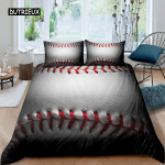 3D Spordipallipalliga Tekikate Spordim&auml;ngude Teema Pallivoodipesu Komplekt Kuldne Leek Pol&uuml;ester Tekikate T&auml;issuurus Lapsed Poisid EU single(135x200cm) gray