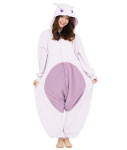 SAZACi tegelase fliisist Kigurumi Pokemon Mewtwo white