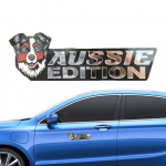 Koeram&auml;rgi kleebis Akr&uuml;&uuml;l armas 3D koeraembleem T&auml;pselt l&otilde;igatud l&otilde;busad autode v&auml;liskaunistused Ristk&uuml;likukujulised autoembleemid ja m&auml;rgid autodele