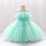 T&uuml;drukukleit Baby Bow T&uuml;drukutele V&auml;ikelaste Pulma Elegantne 1. s&uuml;nnip&auml;evapeokleit Printsessi kleit Ristimise &otilde;htukleidid 100CM