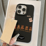 Nahatunnetusega telefoni&uuml;mbris iPhone 11 13 16 Pro Maxile, iPhone XR XS Maxile, 14 15 Pro Maxile, 12 13 Pro Maxile, 16 Plusile, 13 Prole, 14 Prole, multifilmimaalinguga makarooniv&auml;rvides iPhone 16 Pro Max roosa