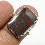 Iron Tiger's Eye Gemstone Handmade Ethnic Design Gift Jewelry Ring 6.25 n6u93