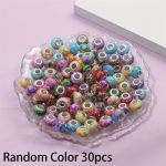 30/50/100 tk suure auguga Euroopa v&auml;rvilised vaigust helmed Euroopa ripatsk&auml;ev&otilde;ru kaelakee isetegemise k&auml;ev&otilde;ru kaelakee pastaka ehete valmistamine 30pcs