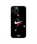 Telefoni&uuml;mbris - Nike - Iphone 15 Pro - Pehme - Silikoon - Must Jordan logo must