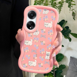 V&auml;rvitud muster Big Wave Edge pehme silikoon materjal Macaron telefoni &uuml;mbris p&otilde;rutuskindel kaitsev kummist &uuml;mbris OPPO Reno Realme jaoks OPPO A11X roosa