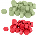Perles de cire hexagonales - Vert clair + Rouge mitmev&auml;rviline