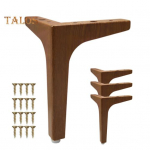 4 tk metallm&ouml;&ouml;bli jalad 200 kg kandev&otilde;ime roostekindel Lihtne paigaldada kolmnurkne m&ouml;&ouml;blijalad isetegemise asendusosad 15cm tumepruun v&auml;rv