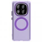 Magsafe'i l&auml;bipaistev &uuml;mbris Xiaomi Redmi Note 14 4G 14Pro Magnetic Hard PC+TPU juhtmevaba laadimisega telefoni kaas Redmi Note14pro jaoks Redmi Note 14 Pro 4G must