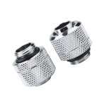 2PCS G14 Thread Flexible Tube Connector Brass Two touch Fitting for PC Water Cooling Silver h&otilde;be