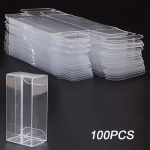 10/50/100 tk l&auml;bipaistev kodukaunistus PVC plastikust vitriinkarbid kingituste hoiukarp l&auml;bipaistev vitriinkarbi kinkepakend 100PC