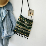 Etnilise stiiliga &otilde;lakott Tutt Retro kunstiline Crossbody v&auml;ike kott Boheemlas stiilis riidest kott
