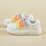 Naiste massiivsed platvormtennised, vabaaja libisemiskindlad jalutuskingad, mugavad PU-nahast tennised, naiste paeltega kerged spordijalatsid 35 kollane