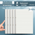 Tudengielu B5 lahtiste lehtedega &uuml;mbrik: A4, A5 ruuduline paber inglise keele m&auml;rkmete jaoks