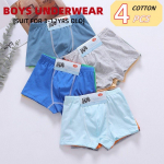 4 tk Kvaliteetne aluspesu, puuvillased bokserid, terved teismeliste poiste alusp&uuml;ksid, 2&ndash;15 aastased 3-4 mitmev&auml;rviline